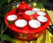 中国红瓷功夫茶具