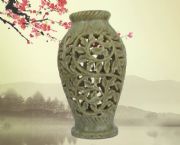 天然青田石手工雕刻花瓶,HP-029203