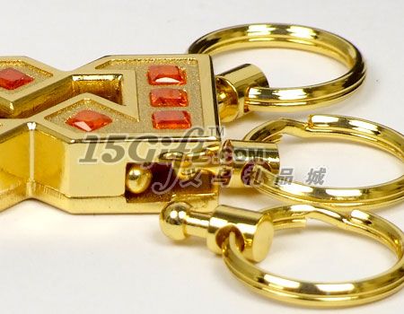 真皮镀金钥匙扣,HP-025305